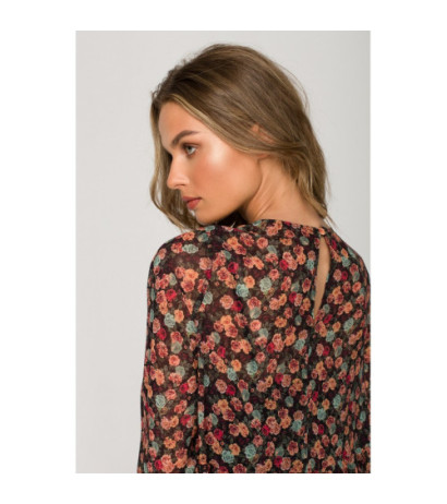 S320 Sukienka szyfonowa z falbaną - model 2