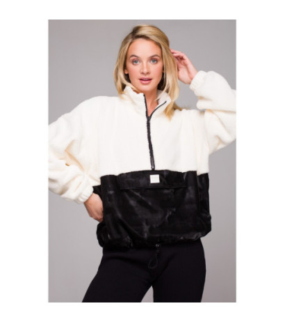 LA114 Pluszowa bluza z kieszenią na rzep - model 1