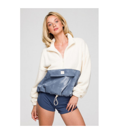 LA114 Pluszowa bluza z kieszenią na rzep - model 3