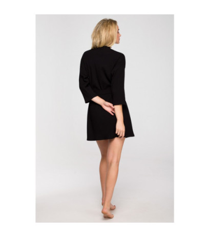 LA119 Szlafrok z paskiem - czarny