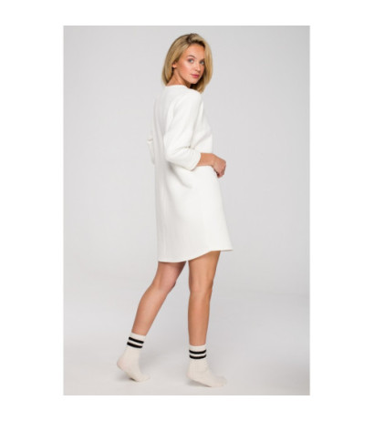 LA130 Sukienka domowa - biała