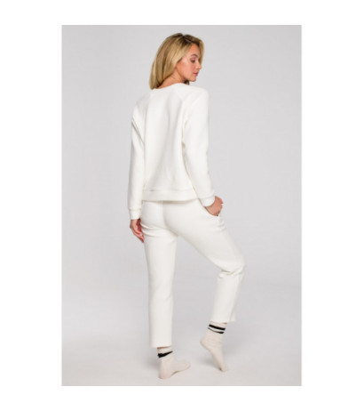 LA131 Bluza z głębokim dekoltem - ecru