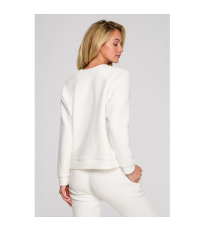 LA131 Bluza z głębokim dekoltem - ecru