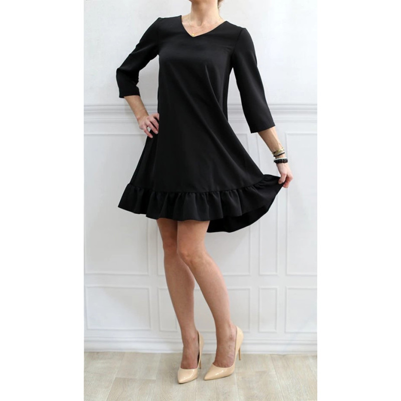 FRILL DRESS BLACK (134ART)