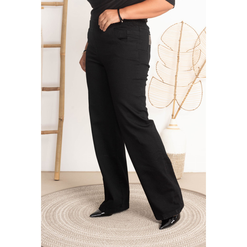 High-waisted flared jeans JEANGA 11 K10 Black