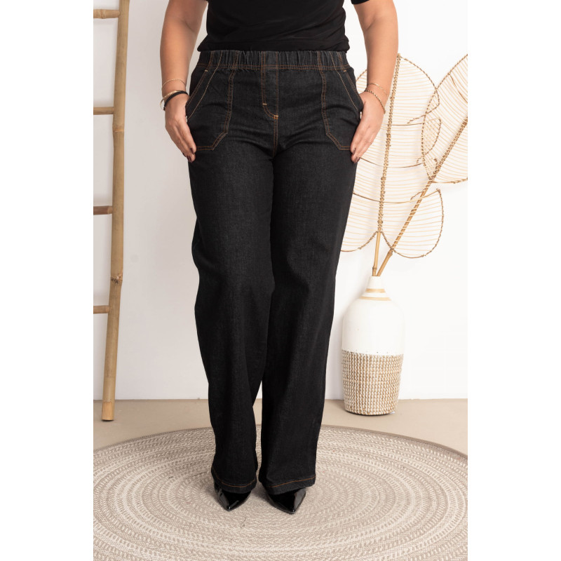 High-waisted flared jeans JEANGA 11 Grafit
