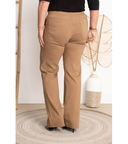 High-waisted flared jeans MIXA 11 Camel
