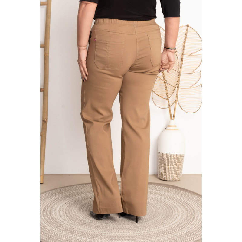 High-waisted flared jeans MIXA 11 Camel