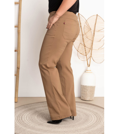 High-waisted flared jeans MIXA 11 Camel