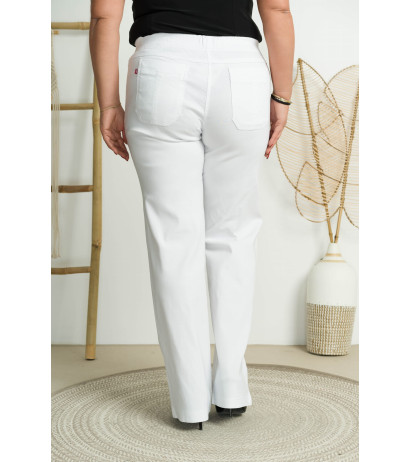 High-waisted flared jeans MIXA 11 White