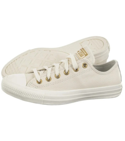 Converse CTAS Ox Egret/Egret/Gold A13814C (CO744-a) shoes