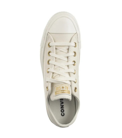 Converse CTAS Ox Egret/Egret/Gold A13814C (CO744-a) shoes