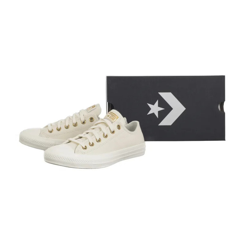 Converse CTAS Ox Egret/Egret/Gold A13814C (CO744-a) shoes