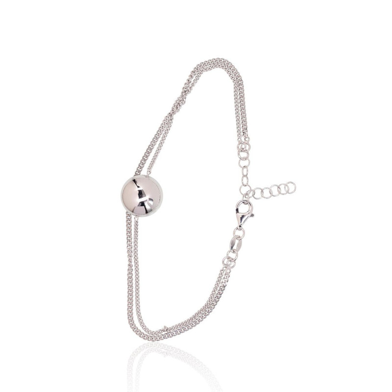 Silver bracelet 2600430(PRh-Gr), Silver 925°, Rhodium (Plating)