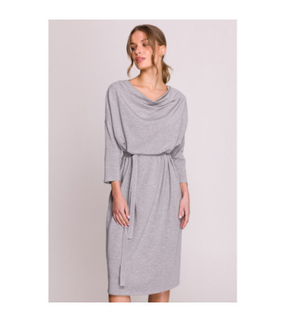 S403 Sukienka oversize z modalu - szara