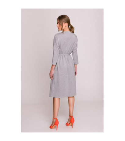 S403 Sukienka oversize z modalu - szara