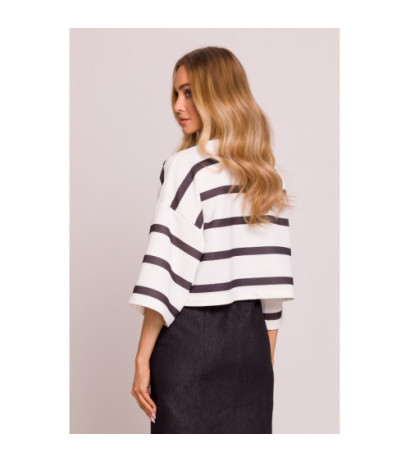 M844 Krótka bluza z nadrukiem - model 1