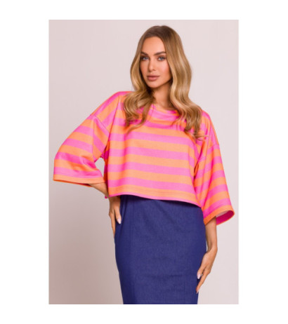 M844 Krótka bluza z nadrukiem - model 3