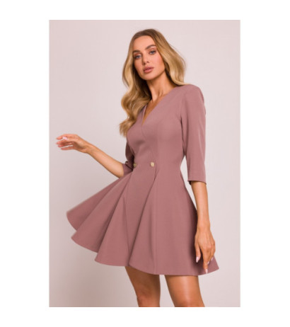 M848 Sukienka mini z klinami - mokka