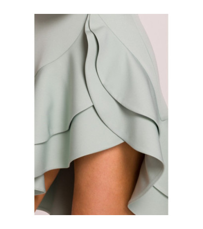 M850 Sukienka z falbanami - miętowa