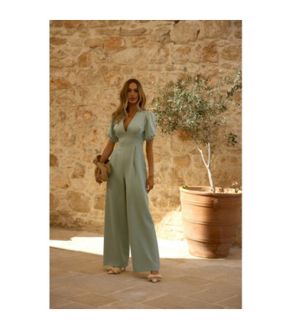 M852 Kombinezon z głębokim dekoltem - miętowy