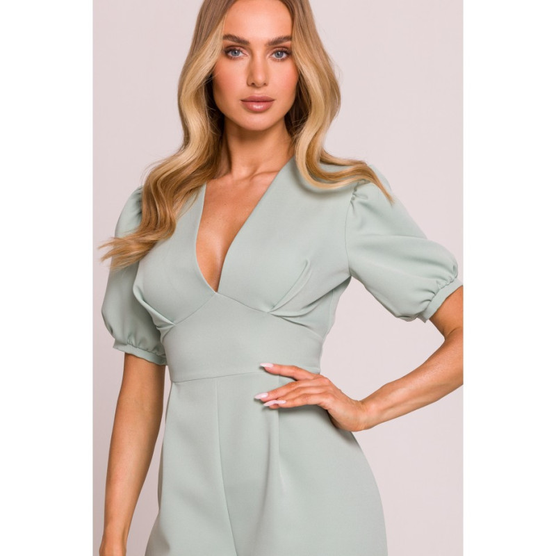 M852 Kombinezon z głębokim dekoltem - miętowy