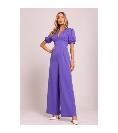 M852 Kombinezon z głębokim dekoltem - jasnofioletowy