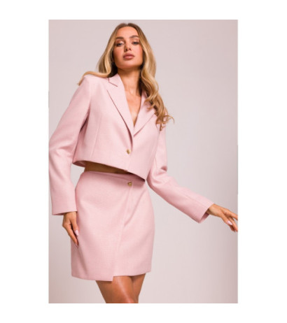 M854 Mini spódniczka na zakładkę - brzoskwiniowa