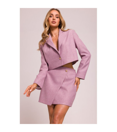 M854 Mini spódniczka na zakładkę - marsala