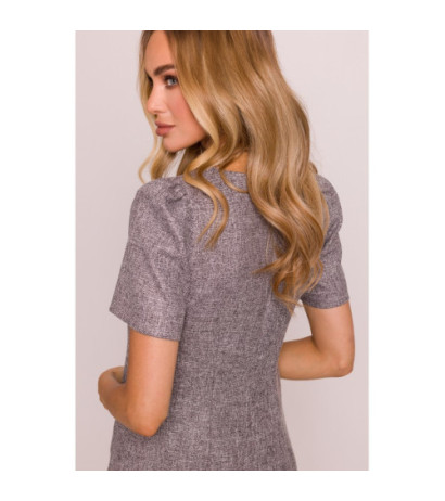 M855 Mini sukienka trapezowa - grafitowa