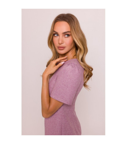 M855 Mini sukienka trapezowa - marsala