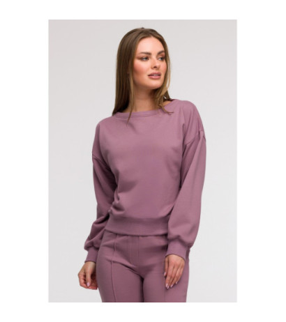 B293 Bluza z otwartymi plecami - wrzosowa