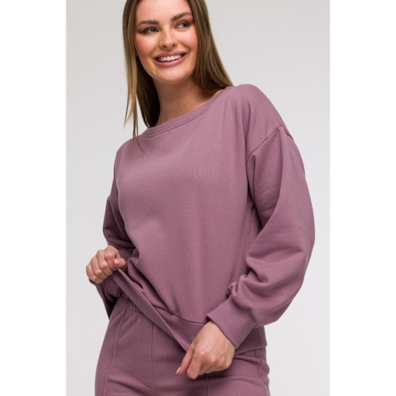 B293 Bluza z otwartymi plecami - wrzosowa