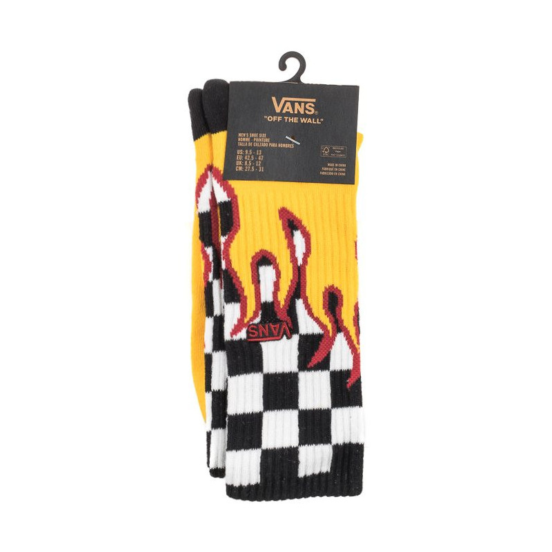 Vans Flame Check Crew Black/White A4TQHZIA1 (VA384-a) socks