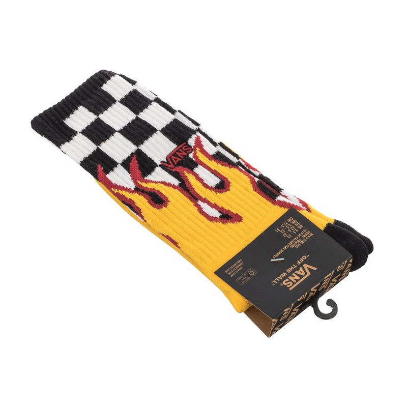 Vans Flame Check Crew Black/White A4TQHZIA1 (VA384-a) socks
