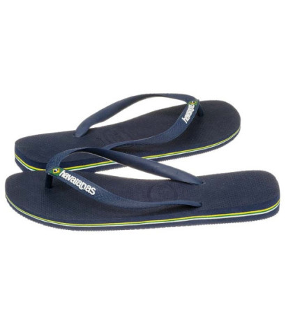Havaianas Brasil Logo Marinho Navy Blue 4110850-0555 (HI1-b) flip flops