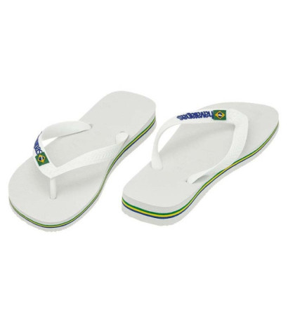 Havaianas Brasil Logo Branco White 4110850-0001 (HI1-f) flip flops