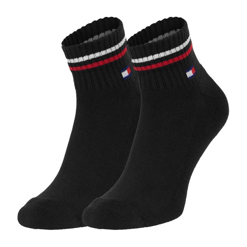 Tommy Hilfiger TH Uni Tj Quarter 2P Iconic Black 701228177 003  (TH1290-a) socks