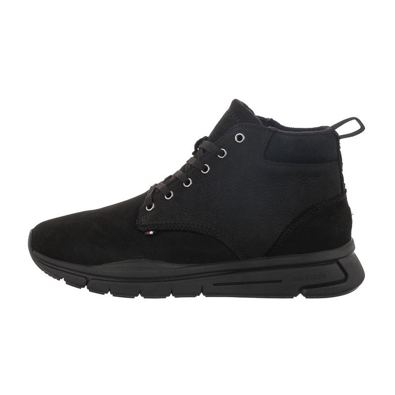 Tommy Hilfiger Warm Hilfiger Lth Hybrid Boot Black FM0FM04412 BDS (TH665-a) sports shoes