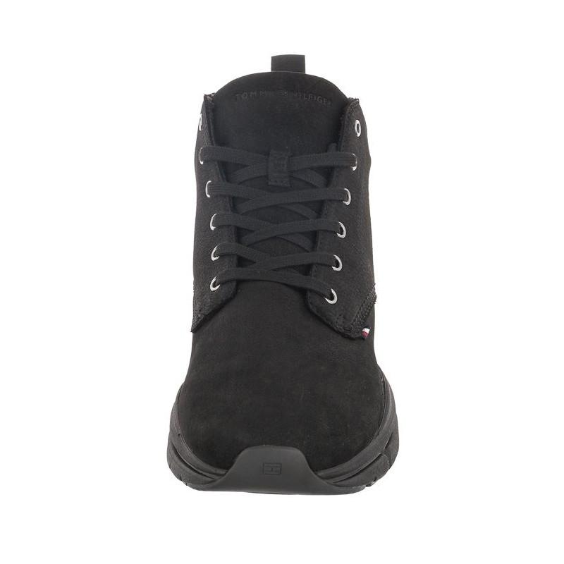 Tommy Hilfiger Warm Hilfiger Lth Hybrid Boot Black FM0FM04412 BDS (TH665-a) sports shoes