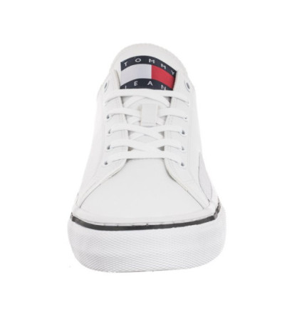 Tommy Hilfiger Tommy Jeans Mens Lace Vulc Ess White EM0EM01047 YBR (TH705-b) sport shoes