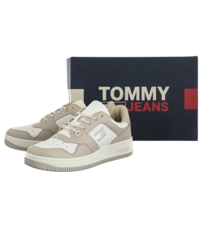 Tommy Hilfiger Tommy Jeans Basket Leather Classic Beige EM0EM01165 ACI (TH762-a) sports shoes