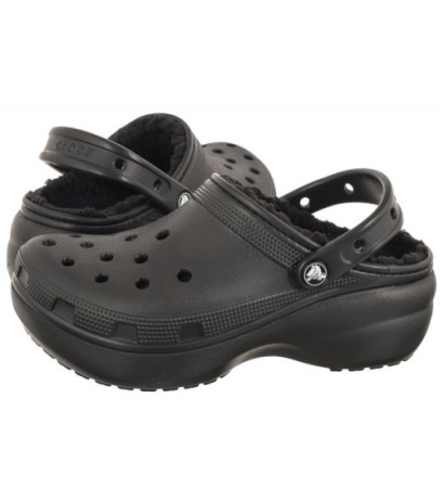 Crocs Classic Platform Lined Black 207938-001 (CR302-a) Women's Shoes/Flip Flops