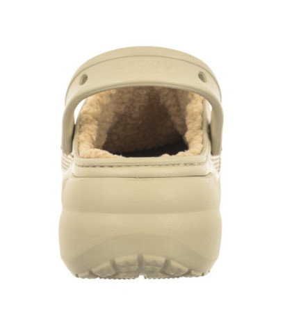 Crocs Classic Platform Lined Bone 207938-2Y2 (CR302-b) Women's Shoes/Flip Flops