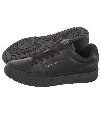 Tommy Hilfiger TH Basket Core Leather Black FM0FM04727 BDS (TH865-a) sports shoes