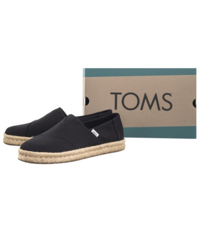Toms Alp Rope 2.0 Black Recycled Cotton Slubby Woven 10019875 (TS38-b) Sneakers