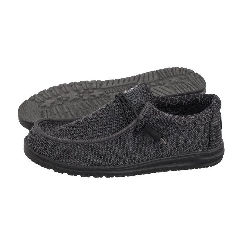 Hey Dude Wally Sox Micro Total Black 40019-0XJ (HY4-g) shoes
