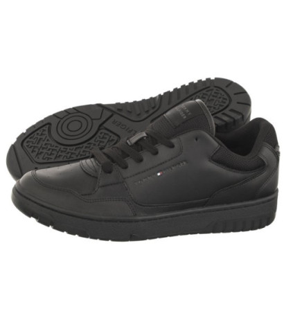 Tommy Hilfiger TH Basket Core Leather Ess Black FM0FM05040 BDS  (TH959-a) sports shoes