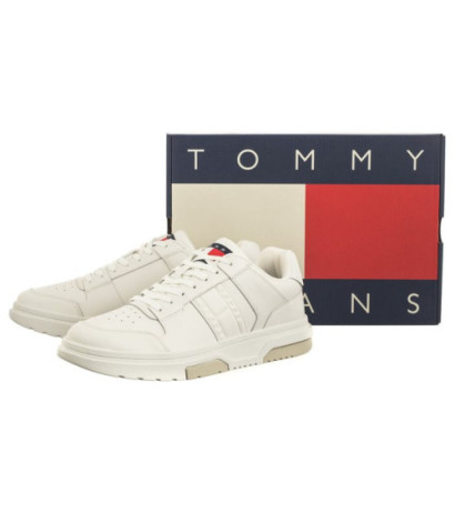Tommy Hilfiger The Brooklyn Leather Ecru EM0EM01283 TCR (TH1020-a) sports shoes