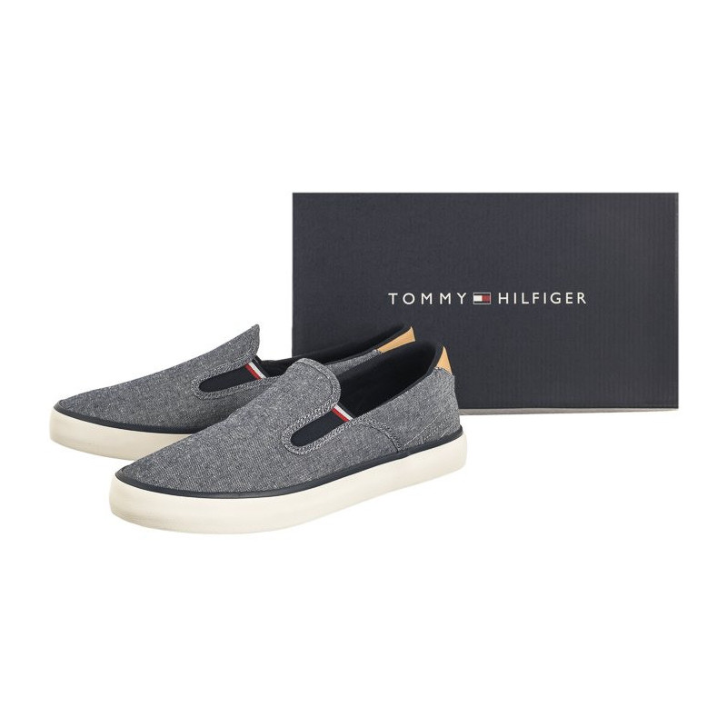 Tommy Hilfiger TH Hi Vulc Low Slipon Chambray Desert Sky FM0FM04947 DW5 (TH1030-a) Sneakers